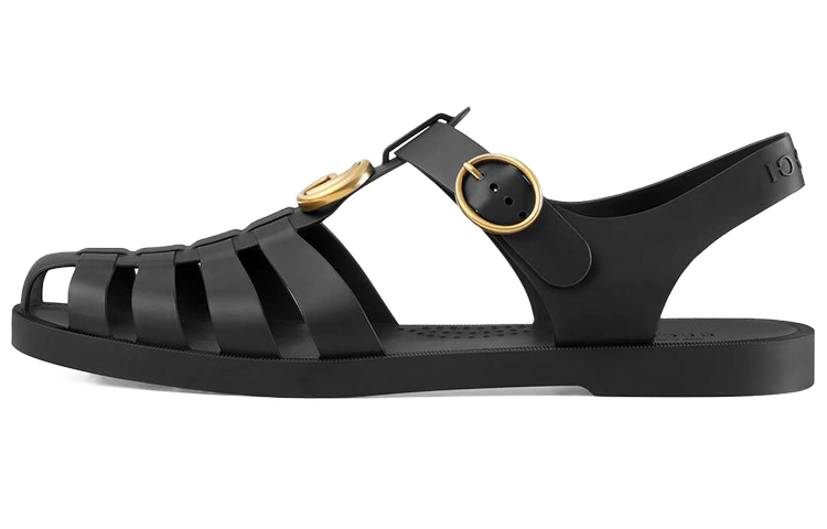 GUCCI Double G Roman Sandals Men's Black