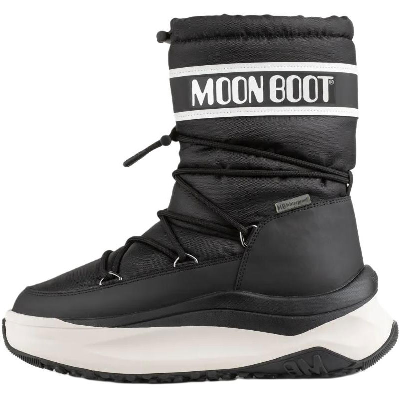 Мужские сапоги Moon Boot logo (черные)