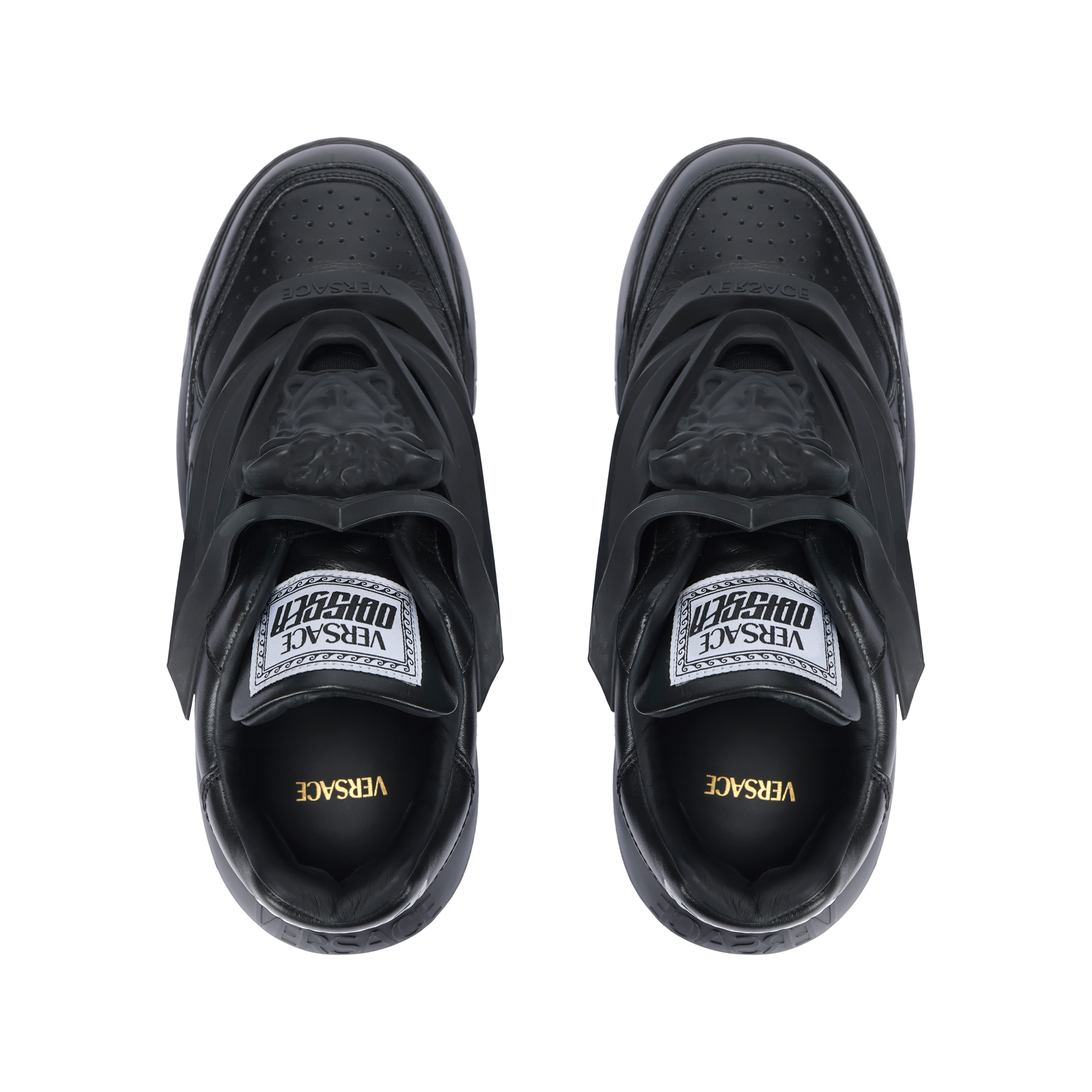 VERSACE Odissea Caged Rubber Medusa Sneaker Triple Black