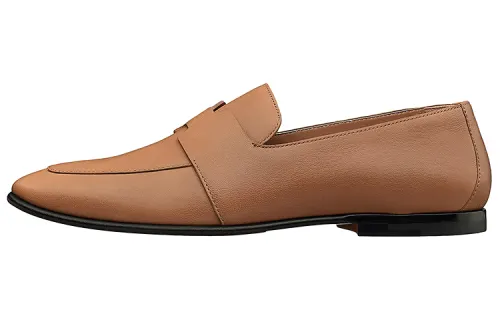 HERMES Ancora Sheepskin Women's Casual Shoes Women's Brown