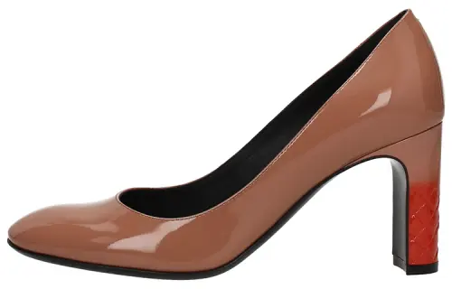 Bottega Veneta Intrecciato Chunky Heel High Heels Women's Beige