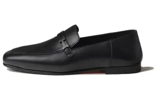 HERMES GIOVANNI Loafers Men's Black