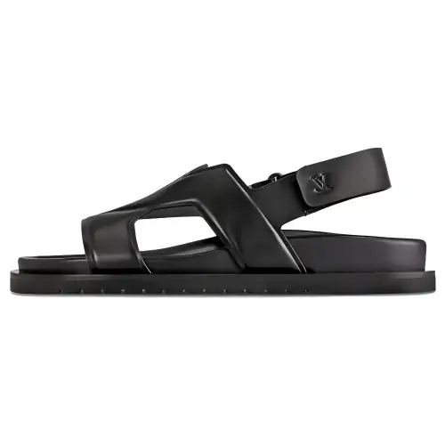 LOUIS VUITTON Oasis One Strap Sandals Men's Black