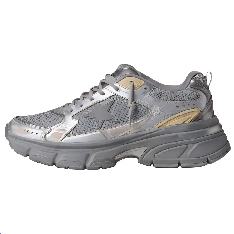 Golden Goose Lightstar Low top Casual Shoes Women's Silver