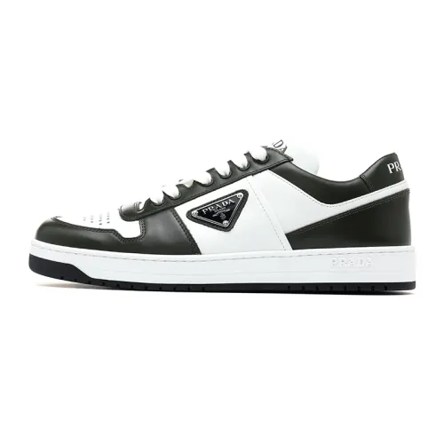 PRADA Cow Leather Low top Skateboard Shoes Men's White
