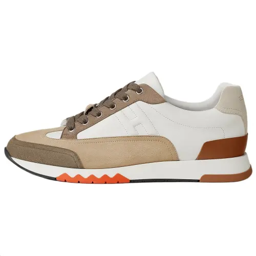 HERMES Trail Low top Casual Shoes 3cm Men's Beige