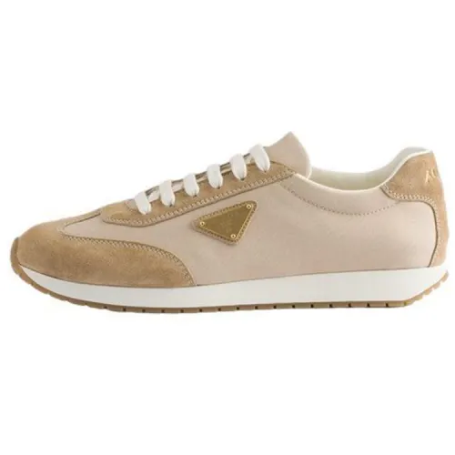 PRADA Suede Low top Casual Shoes Men's Brown