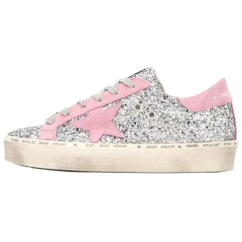 Golden Goose Hi Star Low top Stylish Skateboarding Shoes Women's Silver