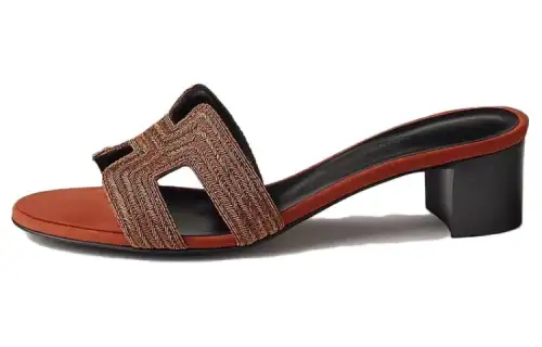 HERMES Oasis Slide Slippers Women's Turin Red