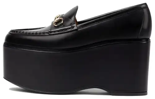 GUCCI Women's Horsebit Platform Loafer 'Black' Women's