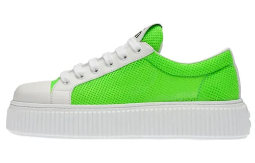 MIU MIU Fabric Low top Skateboard Shoes Women's Green