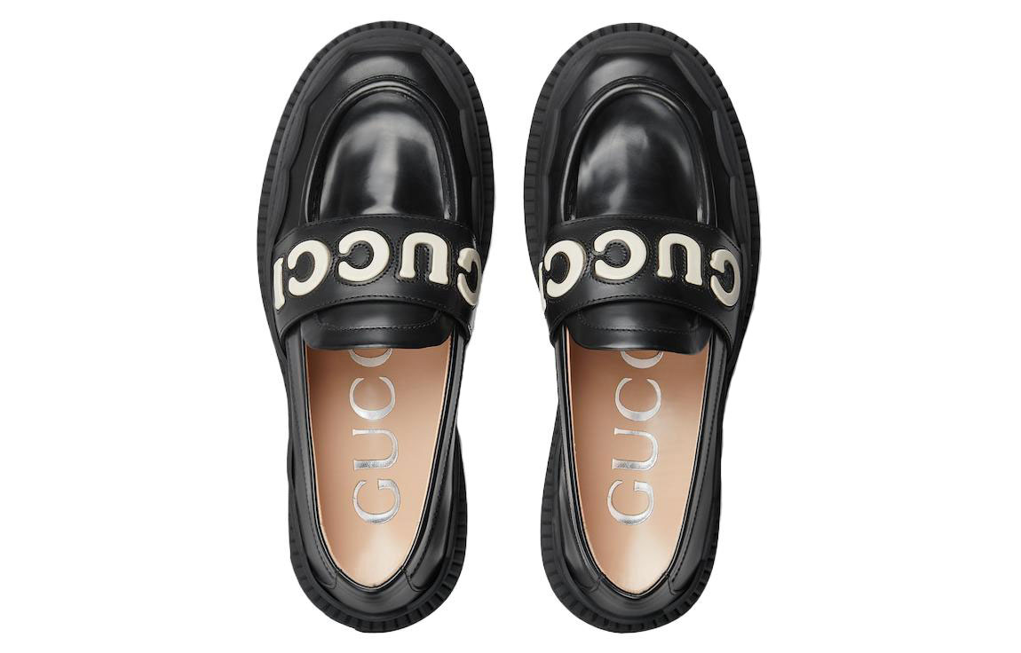 Женские лоферы Gucci (черные) — фото 4
