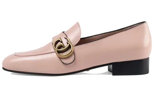 GUCCI Double G Leather Loafers