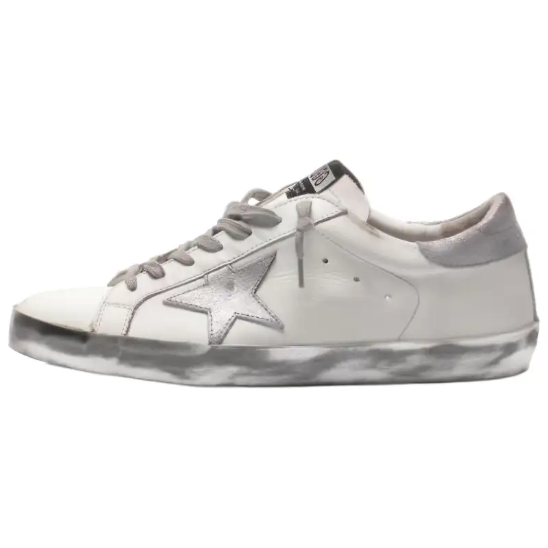 Golden Goose Super Star White Silver Glitter