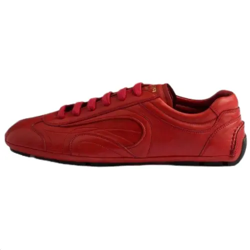 PRADA Re Edition 2005 Montecarlo 2005 Sheepskin Low top Casual Shoes Men's Red
