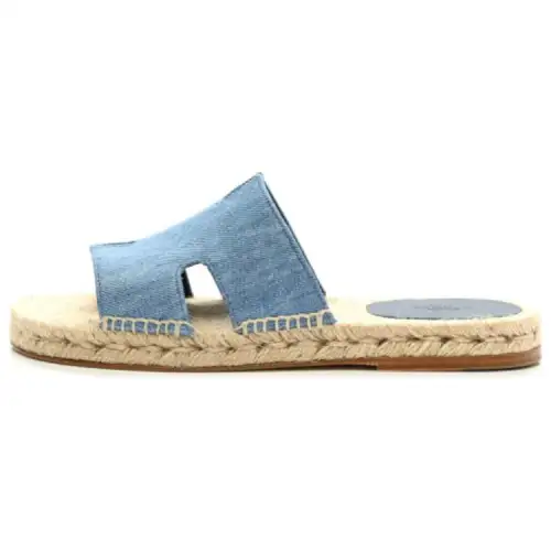 HERMES Antigua Stylish Sandal Men's Denim Blue
