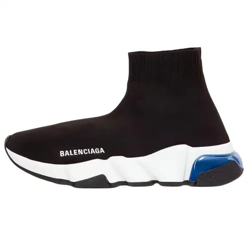 Balenciaga Speed Trainer Black Blue Clear Sole Women's
