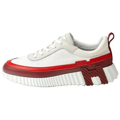 HERMES Bouncing Low top Casual Shoes Women's White