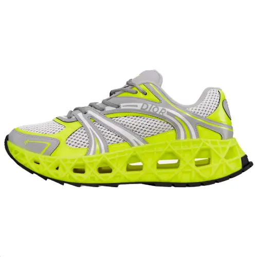 DIOR B35 NXXT Fabric Low top Casual Shoes Men's Yellow Limited Edition Numbered Edition