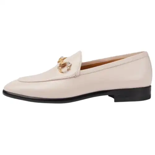 GUCCI Jordaan Leather Loafers Women's Pink