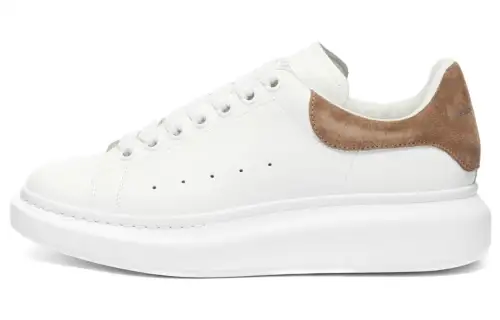 Alexander McQueen Suede Heel Tab Wedge Sole Sneaker 'White Mole'