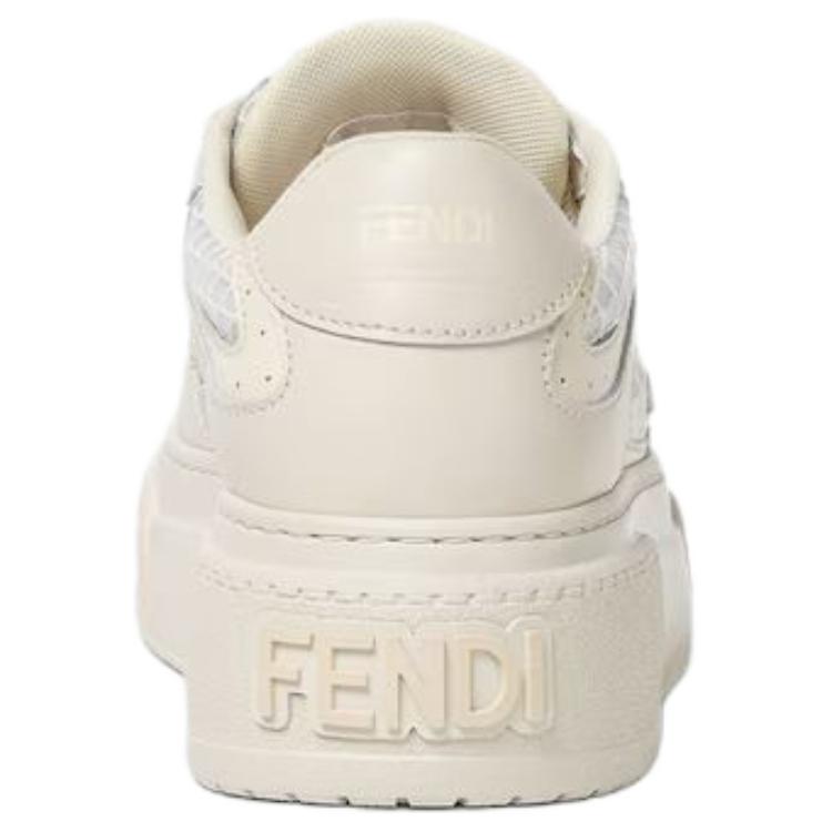 Женские кеды Fendi Match (бежевые) — фото 5