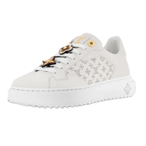 LOUIS VUITTON Time Out Low top Skateboard Shoes Women's White
