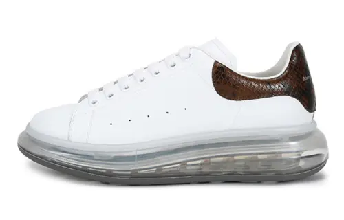Alexander McQueen Alexander McQueen Oversized cowhide breathable balance low-top running shoes men's white cowhide lace-up casual sports snake tail