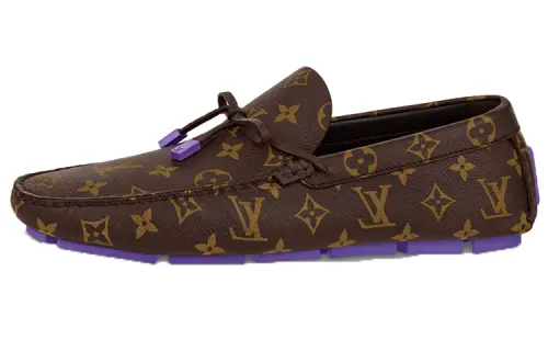 LOUIS VUITTON Driver Comfortable Casual Shoes Men's Brown