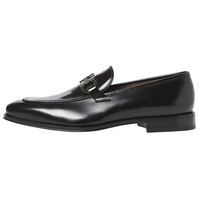 Ferragamo Men's Casual Shoes Men's Low Top Black