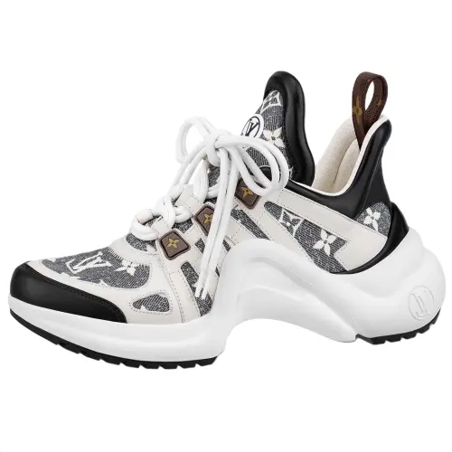 LOUIS VUITTON Archlight Low top Chunky Sneakers Women's White Gray Brown