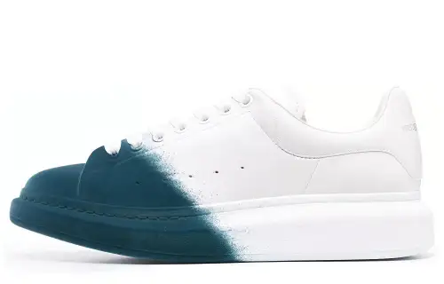 Alexander McQueen Oversized Two Tone White Emerald Green