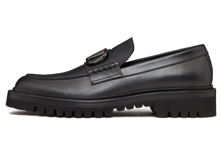 Valentino VLogo Plaque Slip On Loafers