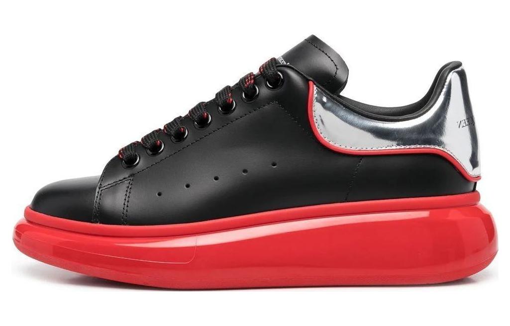 Мужские кеды Alexander McQueen Oversized Trainers (черно-красные)