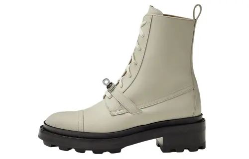 HERMES Funk Ankle Boots Women's Beige