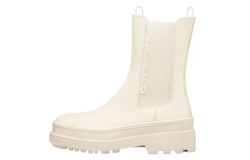 DIOR Trial Cow Leather Chelsea Boots Women's White