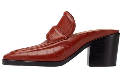 Bottega Veneta Leather Heeled Mules Fandente Women's