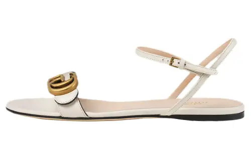 GUCCI Leather Sandal With Double G