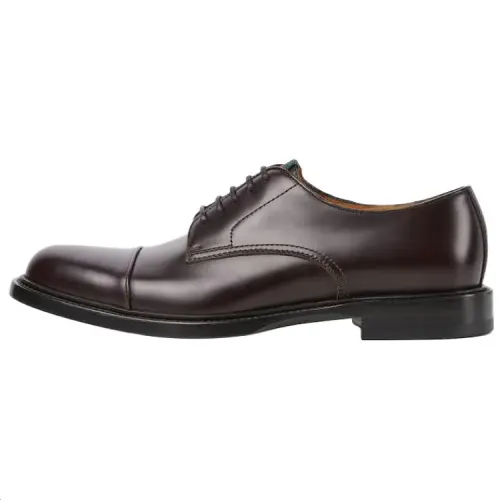 GUCCI Leather Dress Shoes 1.5cm Men's Brown