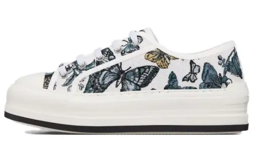 DIOR Walk'n'Dior Platform Shoes Low top Skateboard Shoes Women's Blue White