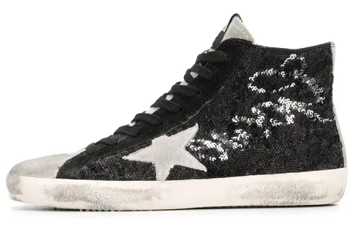 Golden Goose Francy Skateboard Shoes Women's High Top Black