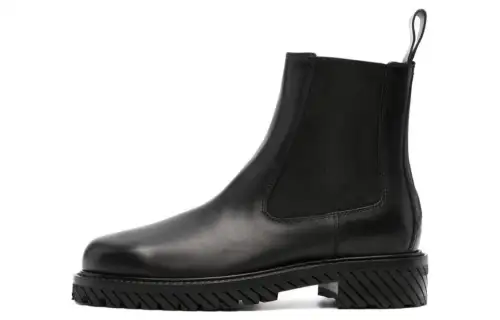 OFF WHITE Combat Chelsea Boots