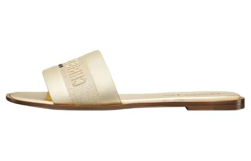 DIOR Dway Quiet Slide Slippers Women's Gold