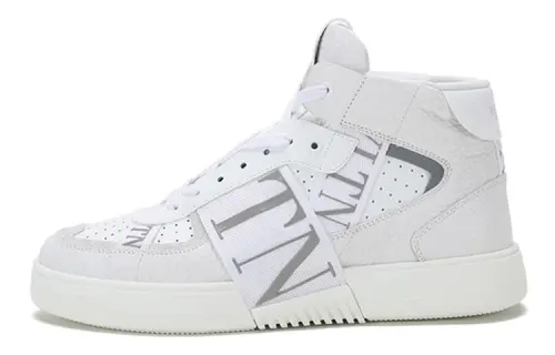 Valentino VL7N Mid top Stylish Skateboarding Shoes Men's White