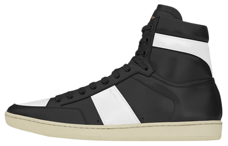Мужские кеды SAINT LAURENT PARIS (черно-белый)