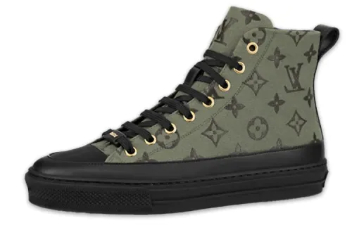 LOUIS VUITTON Stellar High top Stylish Skateboarding Shoes Women's Green