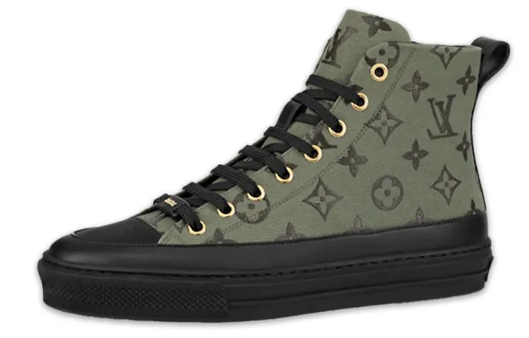 LOUIS VUITTON Stellar High top Stylish Skateboarding Shoes Women's Green