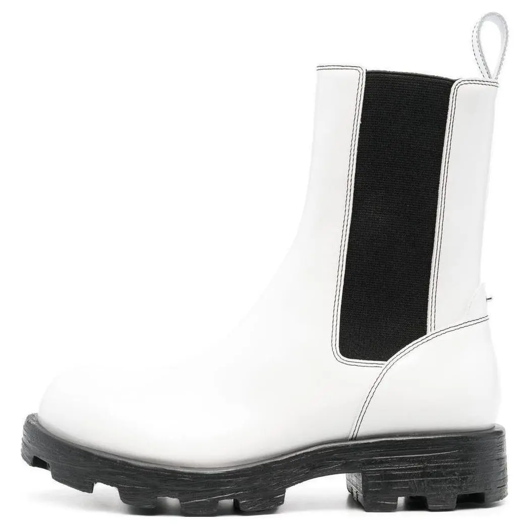 DIESEL Short Chelsea Boots Women's White