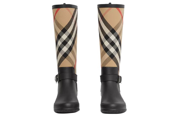 Burberry House Checked Slip-On Rain Boots