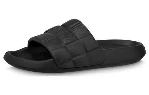 LOUIS VUITTON Waterfront Slide Slippers Men's Black